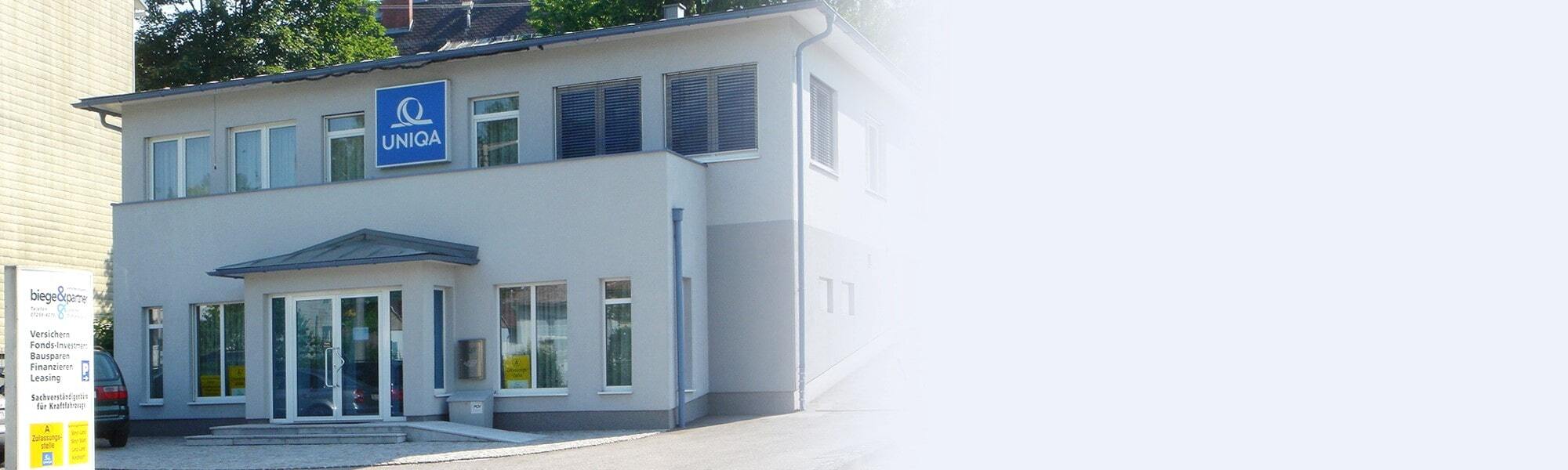 Das Gebäude der UNIQA Generalagentur ​Biege